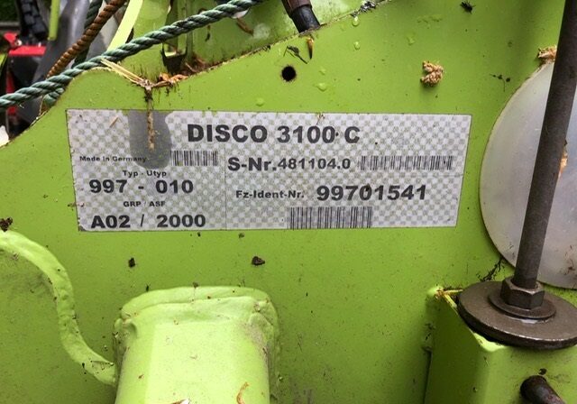 TC000566 – 2013 Claas 3100C Mower