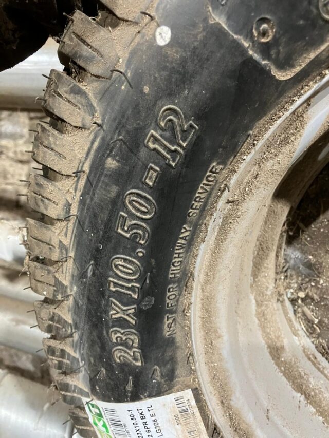 BKT 23 X 10.5 - 12 WHEELS & TRYES