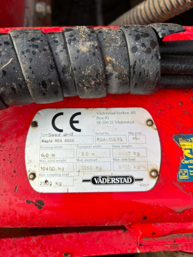 2011 Vaderstad Rapid RDA 600S