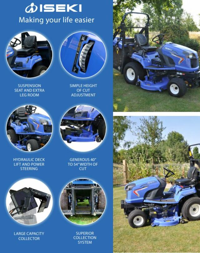 Iseki SXG 327 Low Tip Ride On Diesel Lawn Mower