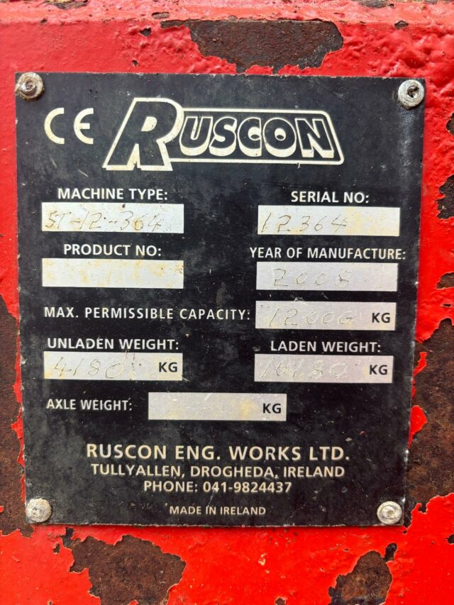 12 tonne Ruscon Trailer
