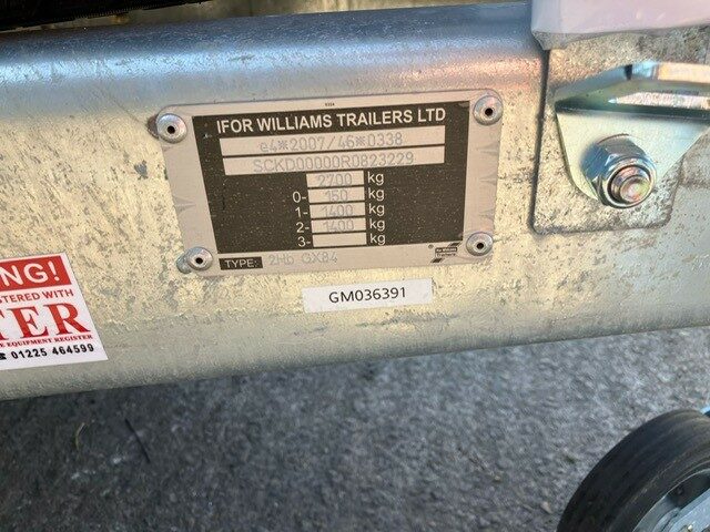 GM036391 IFOR WILLIAMS GX84 TRAILER