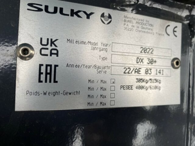 Sulky X30+ Tribord Fertiliser Spreader For Sale