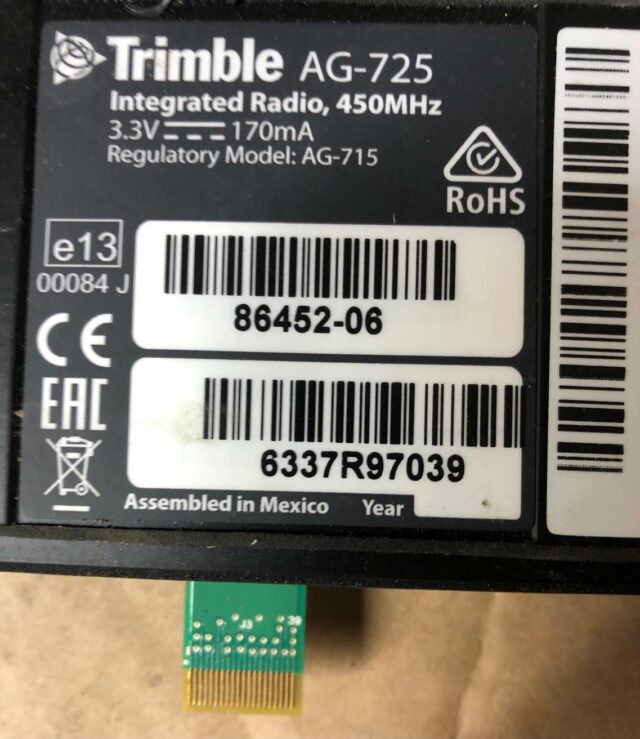 I2000309 TRIMBLE RADIO AG725 RTK MODEM