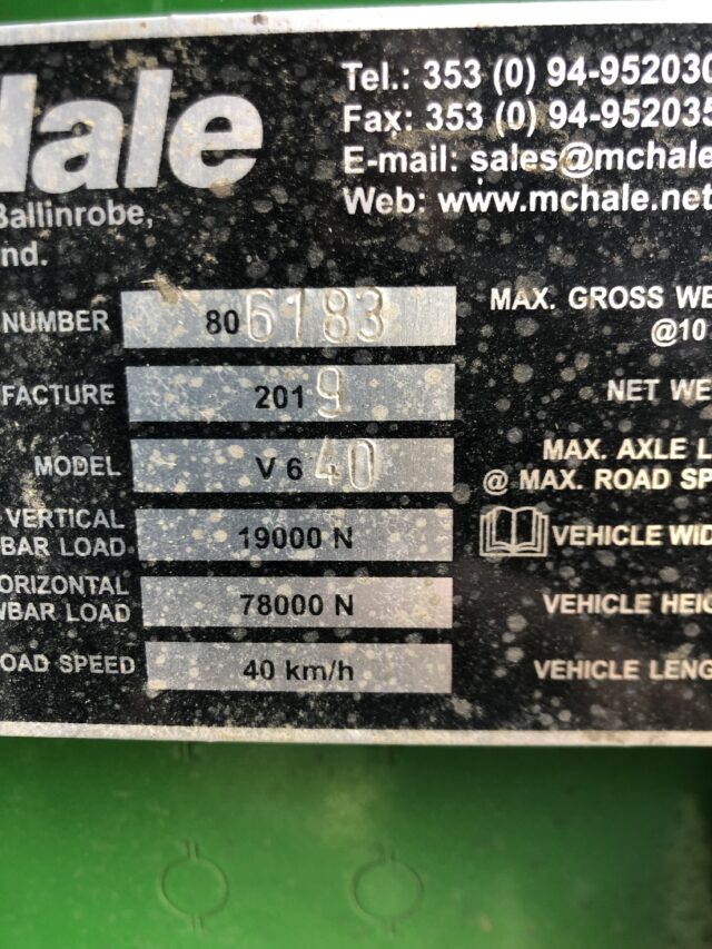 McHale V640 baler