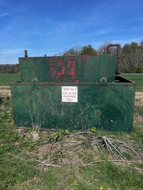 Red Diesel fuel tank