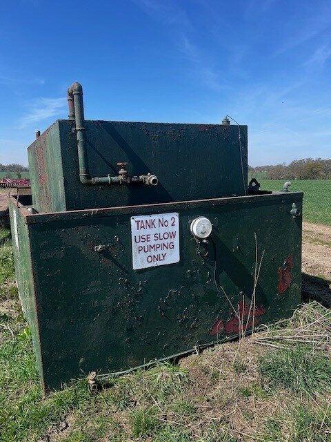 Red Diesel fuel tank