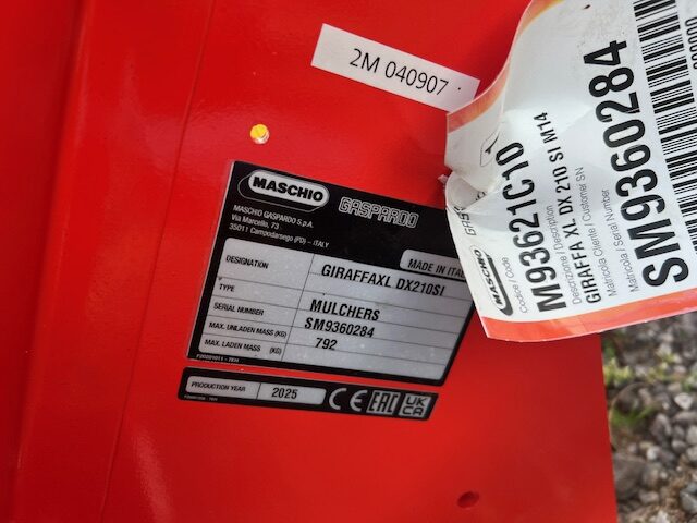 2M040907 MASCHIO GIRAFFA XL FLAIL MOWER