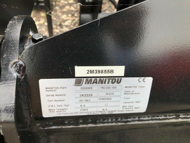 2M39855B Manitou 7ft 6′ Powergrab