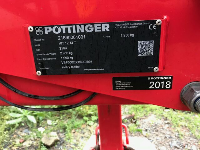 EM000214 POTTINGER HIT 12.14T HAY TEDDER