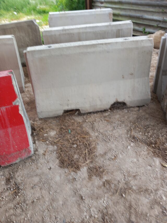 Concrete Jersey barriers