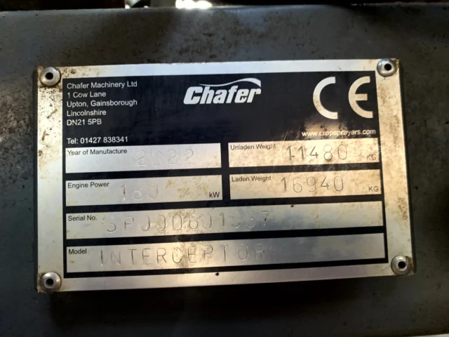 Chafer Interceptor Self Propelled Sprayer