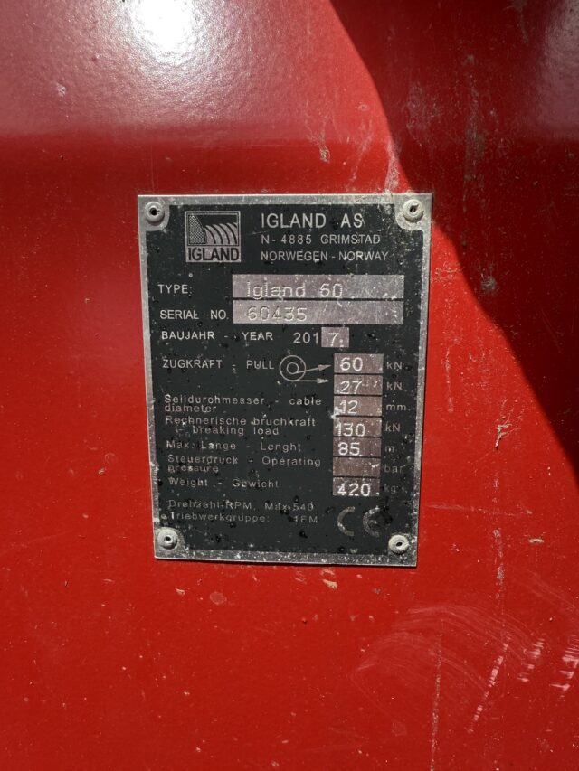 Igland 60 Timber Winch – 3 Point Linkage