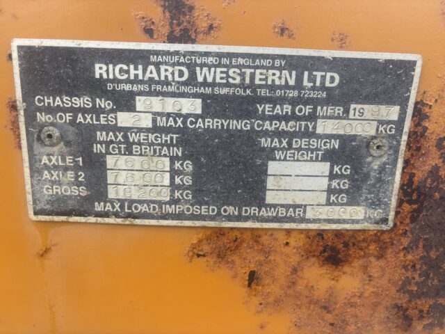Richard western 14T trailer