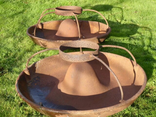 Vintage Cast Iron Pig Feeding Troughs