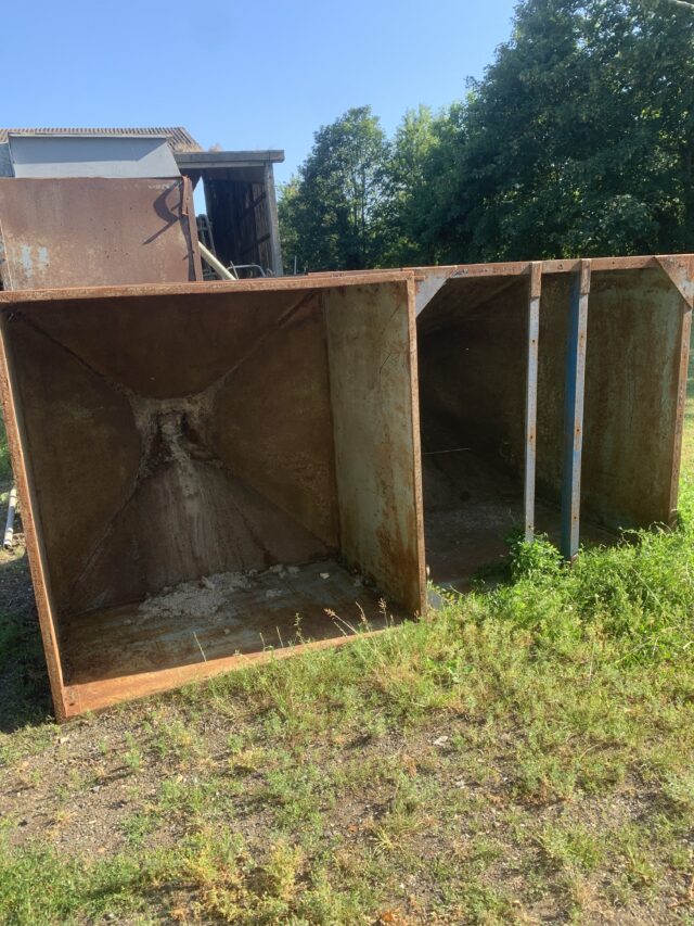 Two feed bins
