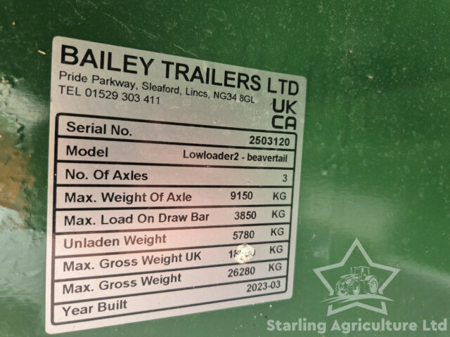 Bailey 8m 20T Low Loader