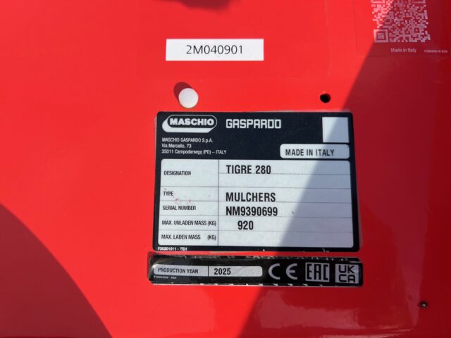 2M040901 MASCHIO 2.80M TIGRE FLAIL MOWER