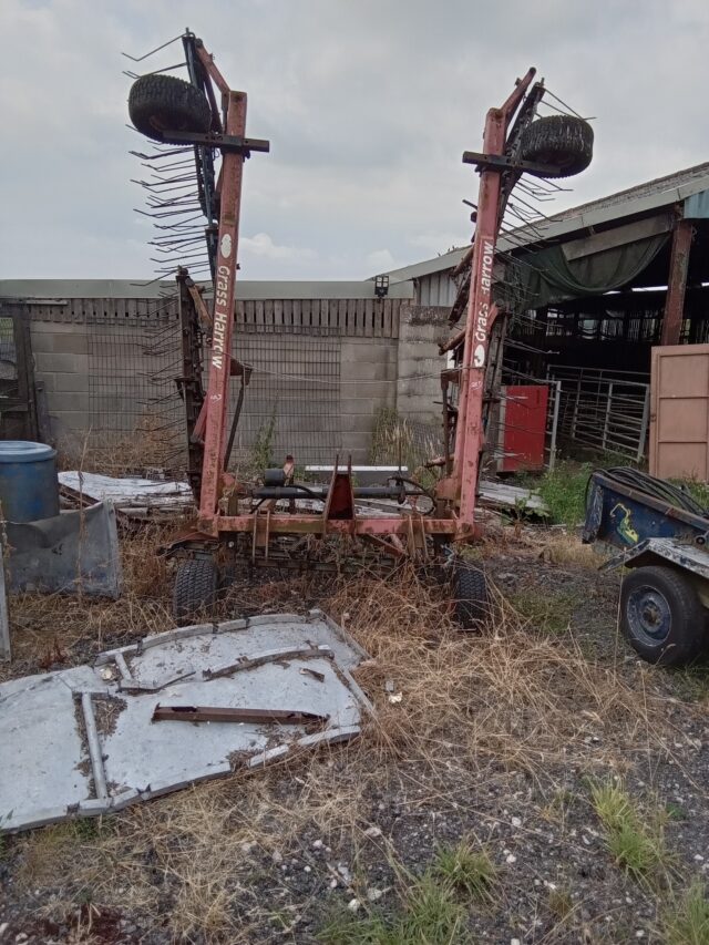 Grass harrows