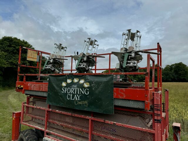 Bowman Clay Trap mounted on Scissor Lift