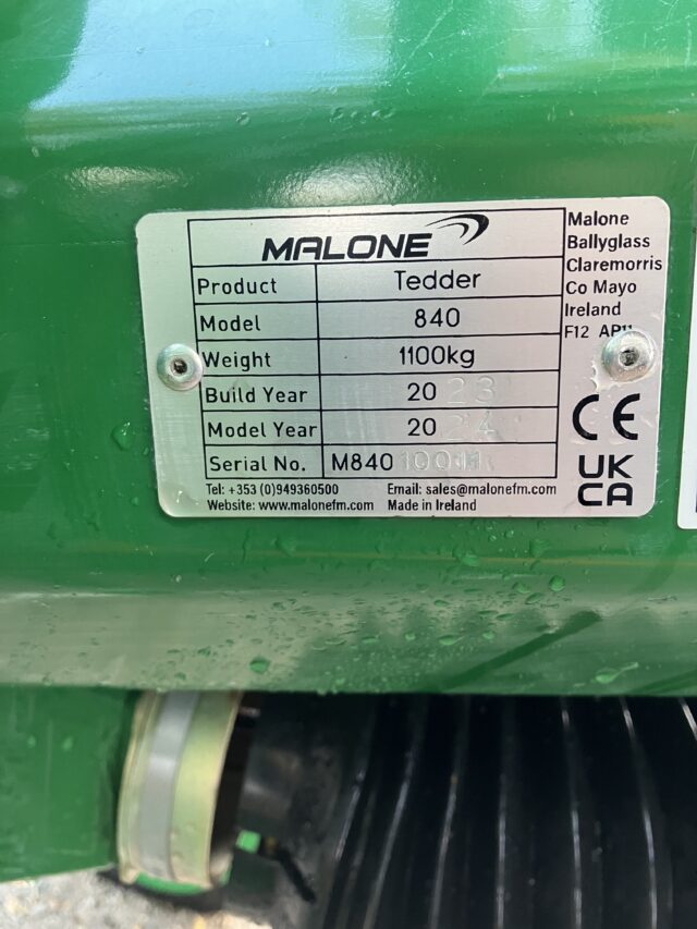 New Malone Tedd-Air 840 tedder