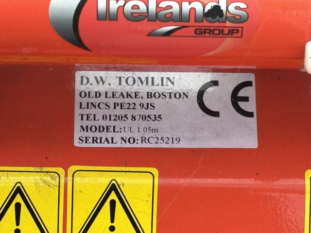 D.W. Tomlin Rotovator UL 1.05m