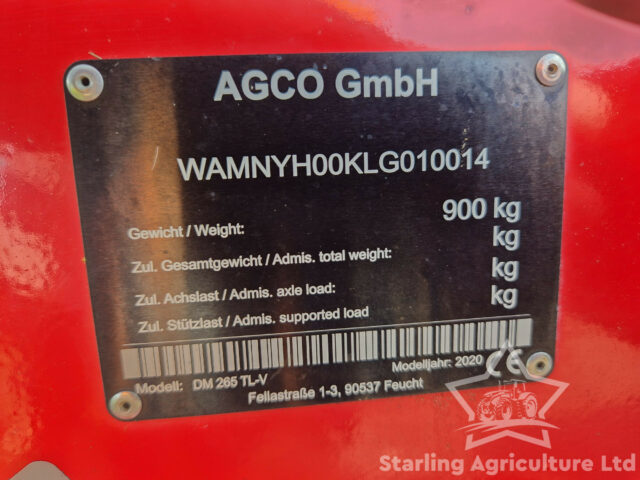 Massey Ferguson DM265TL-V Plain Disc Mower