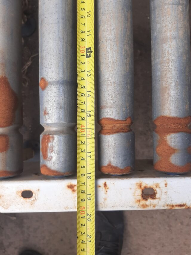 Gravity roller conveyor 2.3m long