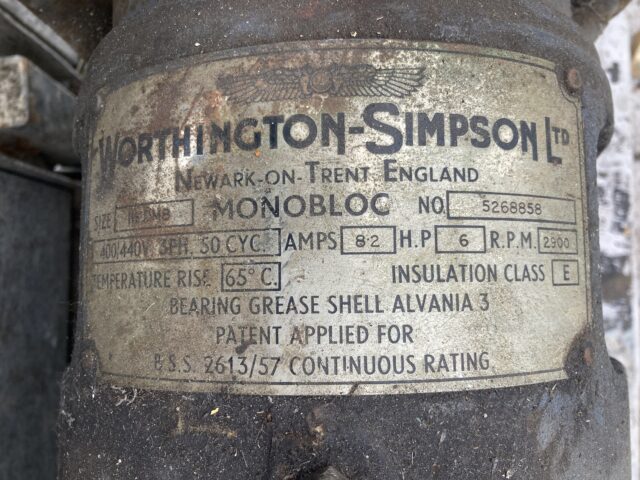 Worthington-Simpson pump.  6HP