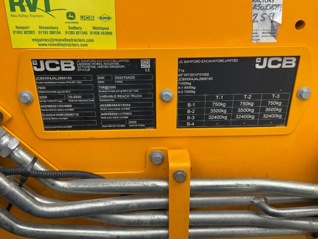 Lot 12: 2020 JCB 532-70 Telehandler