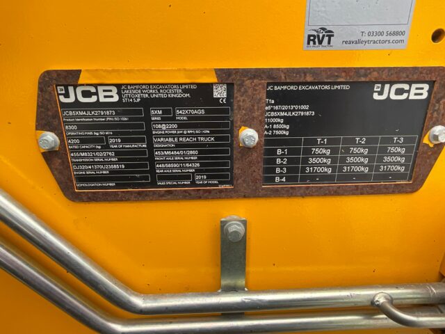 Lot 15: 2019 JCB 542-70 Telehandler