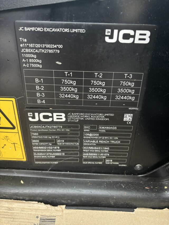 Lot 110: JCB AGRI-SUPER Telehandler