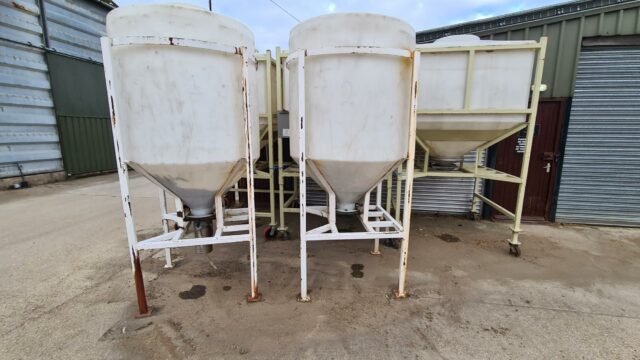 Slimline strong plastic feed hopper bins
