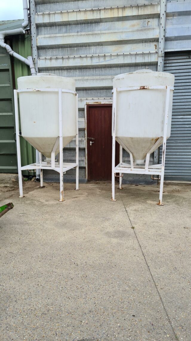 Slimline strong plastic feed hopper bins