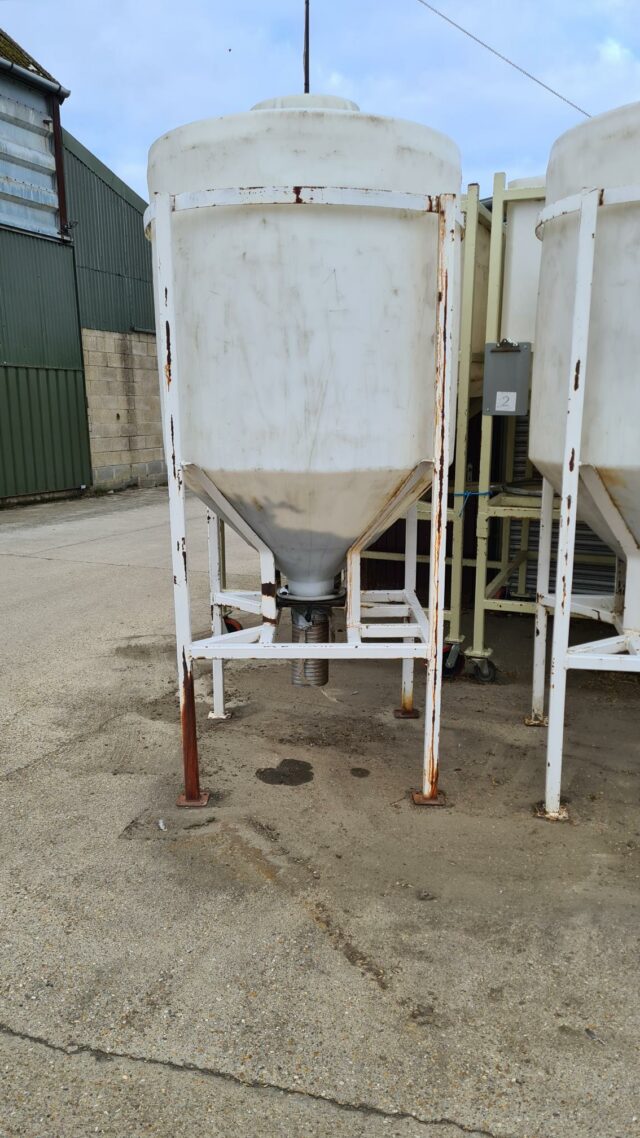 Slimline strong plastic feed hopper bins