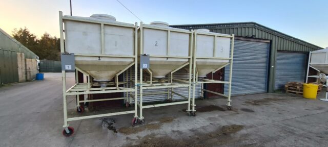 Large plastic feed bin