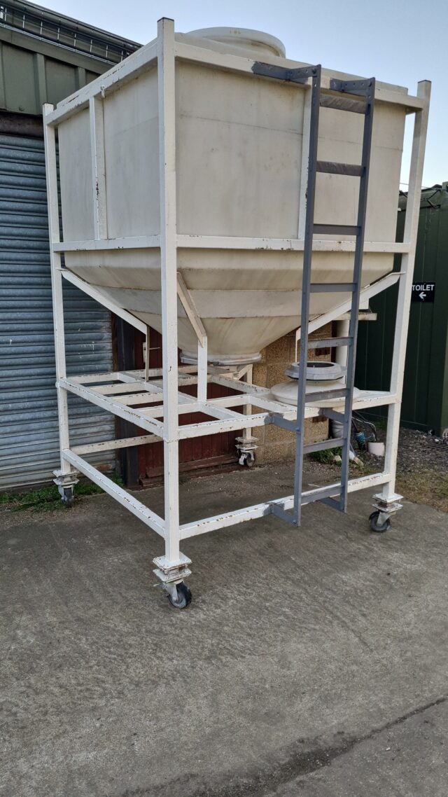 Large plastic feed bin