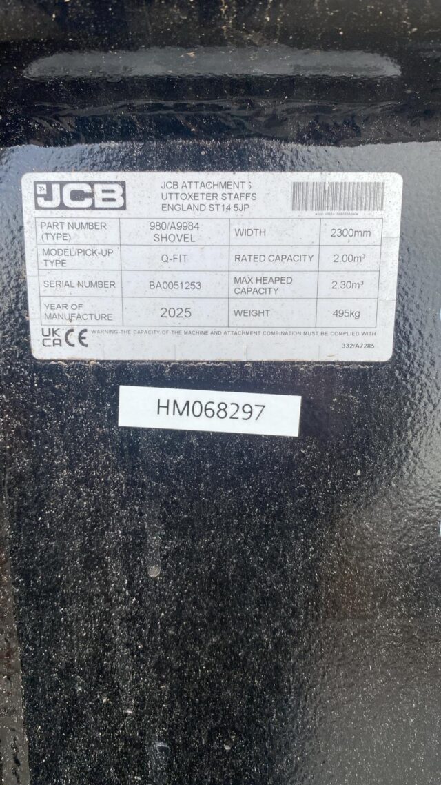 HM068297 DEMO JCB 980/A9984 GRAIN BUCKET