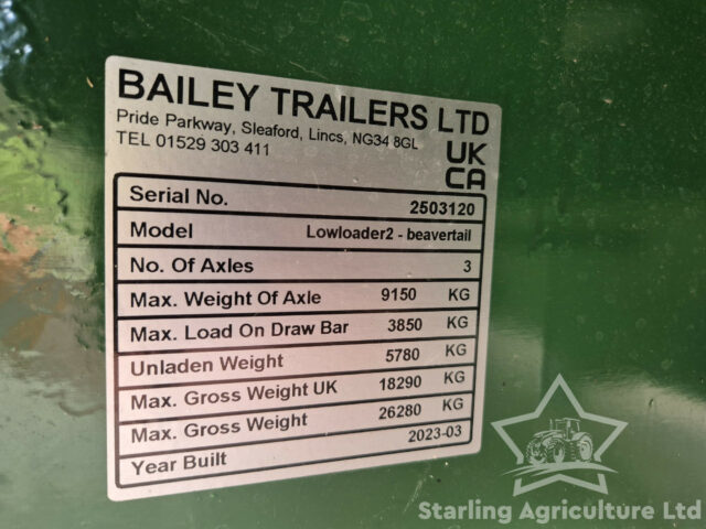 Bailey 8m 20T Low Loader