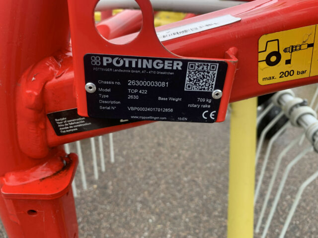 NEW Pottinger TOP 422 Single Rotor Rake For Sale