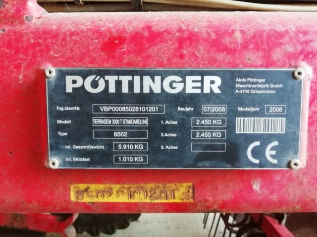 Pottinger Terrasem 3000T 3m 2008