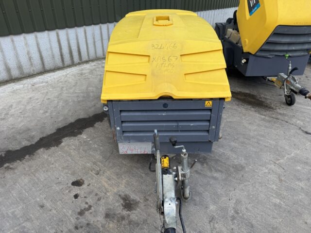 Atlas Copco XAS 67 Single Axle Trailed Compressor