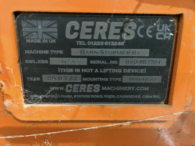 Ceres Barn Stormer 6X Grain Pusher For Sale