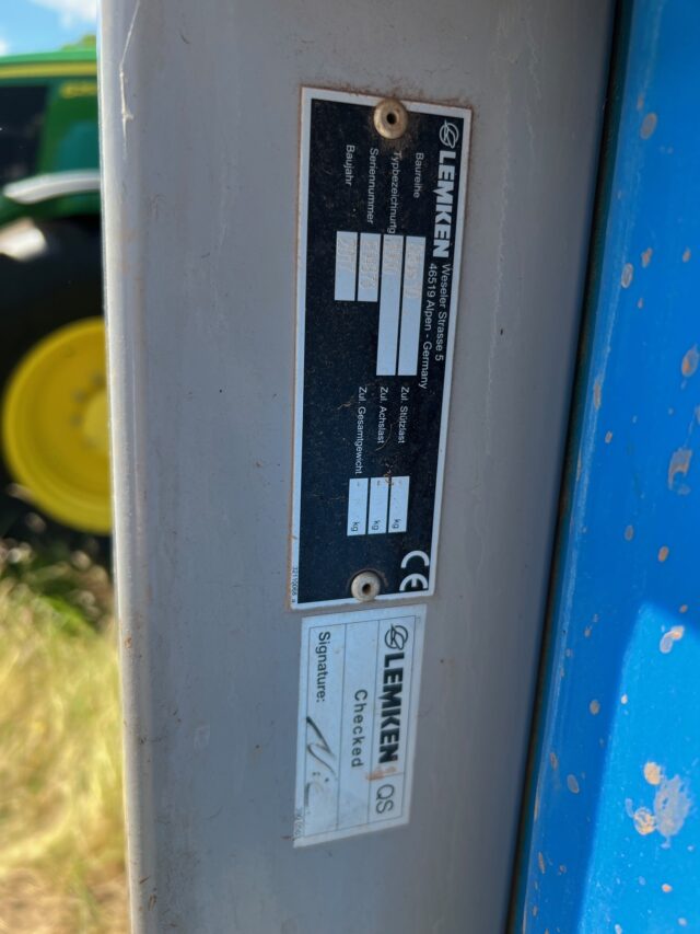 TJ000363 2017 LEMKEN SIRIUS 10 SPRAYER