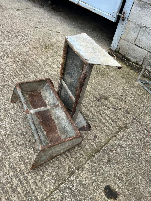 2 Galvanised Pig Troughs