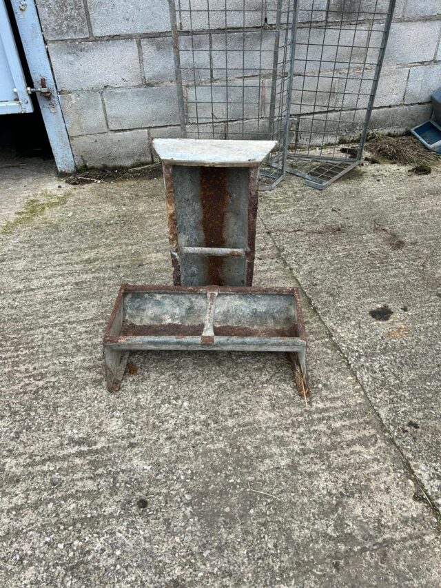 2 Galvanised Pig Troughs