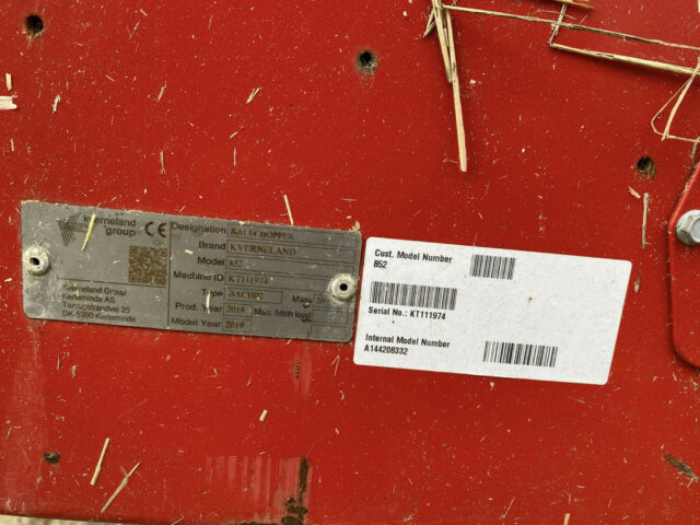 DUE IN: Kverneland 852 Bedding Machine For Sale