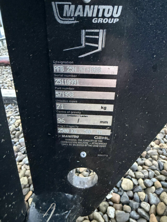 Manitou MLT625 Pallet Tines For Sale